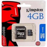 Cartão de Memória Micro SD 4GB + Adaptador SD Frete Grátis