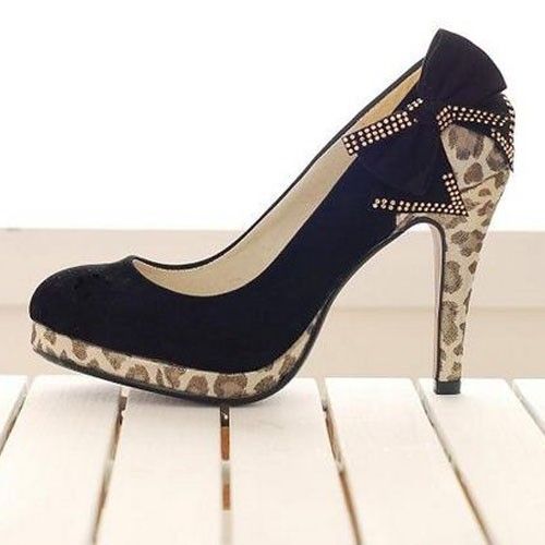 Gorgeous leopard high-heeled shoes  Frete Grátis