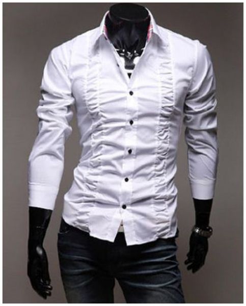 Camisa Social Slim Luxo Manga Longa 268163   Frete Grátis