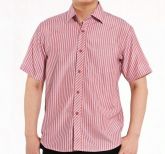 Men's oxford shirt short-sleeved striped men's shirt busines