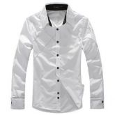 2012 Tencel-Cotton leisure Slim England style men's long-sle